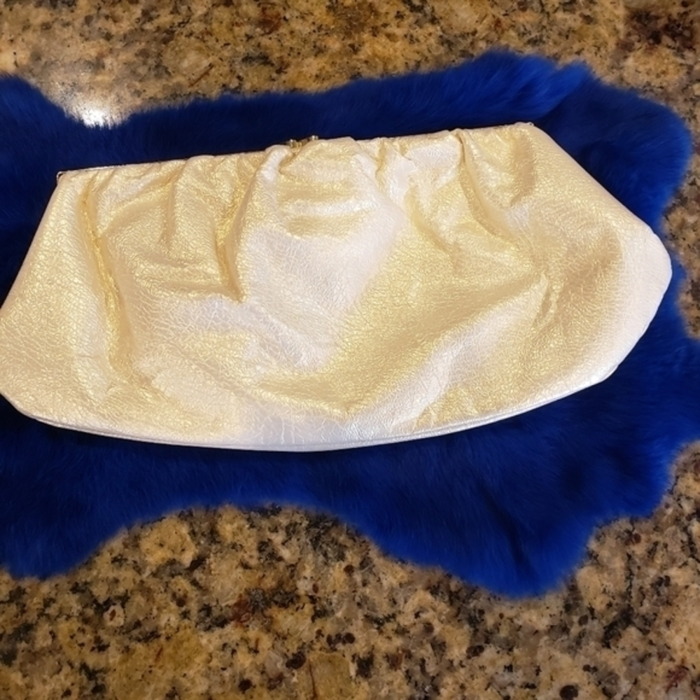 80s GOLD‎ Vintage Clutch Light Shiny Gold Color